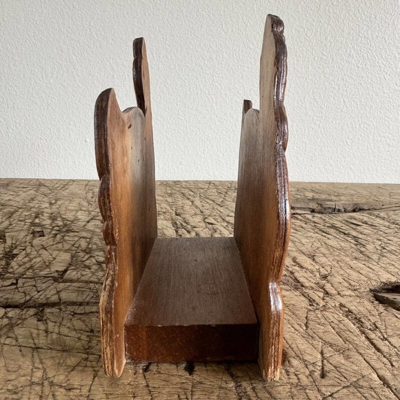 Vintage Hen Laying Eggs Wood Carved Napkin Holder Farmhouse Country Cottage - Picture 3 of 6